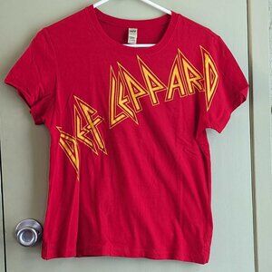 Def Leppard babydoll Tshirt, womens size XL